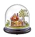 Cuteroom DIY Mini Glassball Wooden Dollhouse Miniature Kit with LED Idea Gift Travel world Series--Spring
