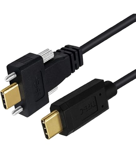 Amazon.com: cablecc 10Gbps USB 3.1 Type-C Male to Dual Locking