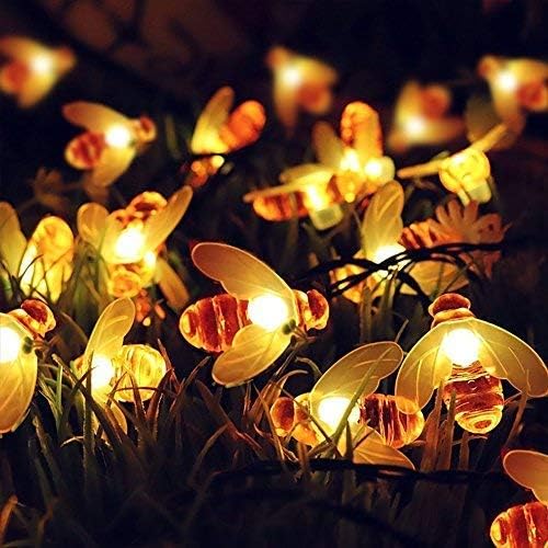 KUKE Lovely Bee LED String Light Outdoor Garden Decorative Lamp, 220 cm, Warm White