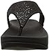 Fitflop Women's Lulu Superglitz Textile Sandal,Black,6 M US