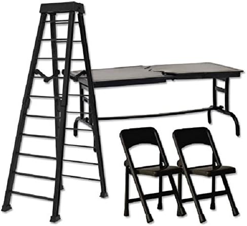 10" Black Ladder Ultimate TLC Set - Wrestling Figure Accessories (For WWE/TNA Action Figures)