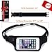 Ultimate Black Waterproof Running & Swimming Belt - Essentials Holder for Gym, Beach, Kayaking, Ski - Fits iPhone, Samsung - Touchscreen IPX8 Dry Waist Bag Pouch - Adventure-Ready Performance