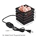 TORCHSTAR Dimmable Himalayan Crystal Salt Lamp with Wooden Basket, UL-Listed Power Line & Socket, for Ambiance Lighting, Decoration, Yoga, Purifying Air, 4.3x3.94x4.1inch(4 Bulbs Included), Pack of 2