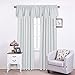 NICETOWN Room Darkening Curtain Scalloped Valance - 52-inch by 18-inch Rod Pocket Valance Curtain Panel, Platinum, One Pack