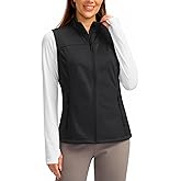 Soothfeel Women's Vest with Zipper Pocekts Lightweight Softshell Sleeveless Jacket Hiking Travel Golf Running Vest for Women