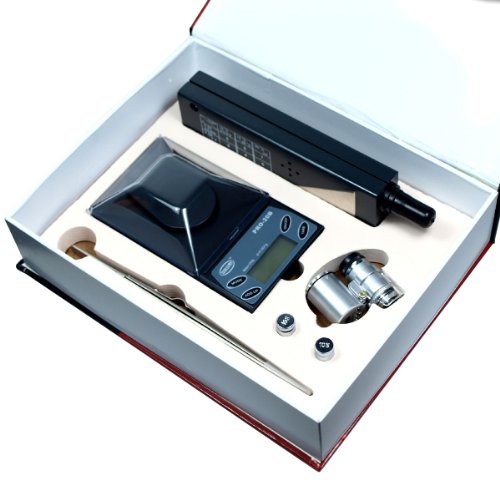 Jeweler Diamond Tool Kit : 0.001g Digital Scale + Tester + Loupe + Tweezers
