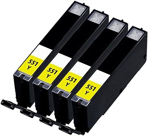 BVH Direct 4 Yellow Compatible with Canon CLI-551 Y Printer Ink Cartridge with Canon Pixma iP7250, iP8750, iX6850, MG5450