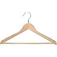 Proman Products - Kascade Hangers, Space Saving Hangers, Customize Your Closet Organization (Natural Color, 50-Pack)