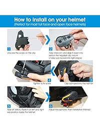 Auriculares Bluetooth para moto casco intercomunicador comunicación interfono inalámbrico universal de auriculares para 2 o 3 conductores (1 Pack)