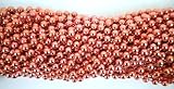 Mardi Gras Spot 33 Inch 7mm Round Metallic Orange Mardi Gras Beads - 6 Dozen (72 Necklaces)