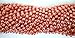 Mardi Gras Spot 33 Inch 7mm Round Metallic Orange Mardi Gras Beads - 6 Dozen (72 Necklaces)