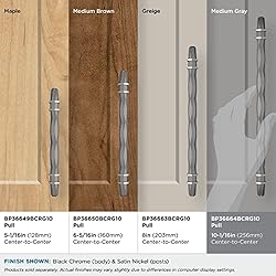 Amerock | Cabinet Pull | Black Chrome/Satin Nickel