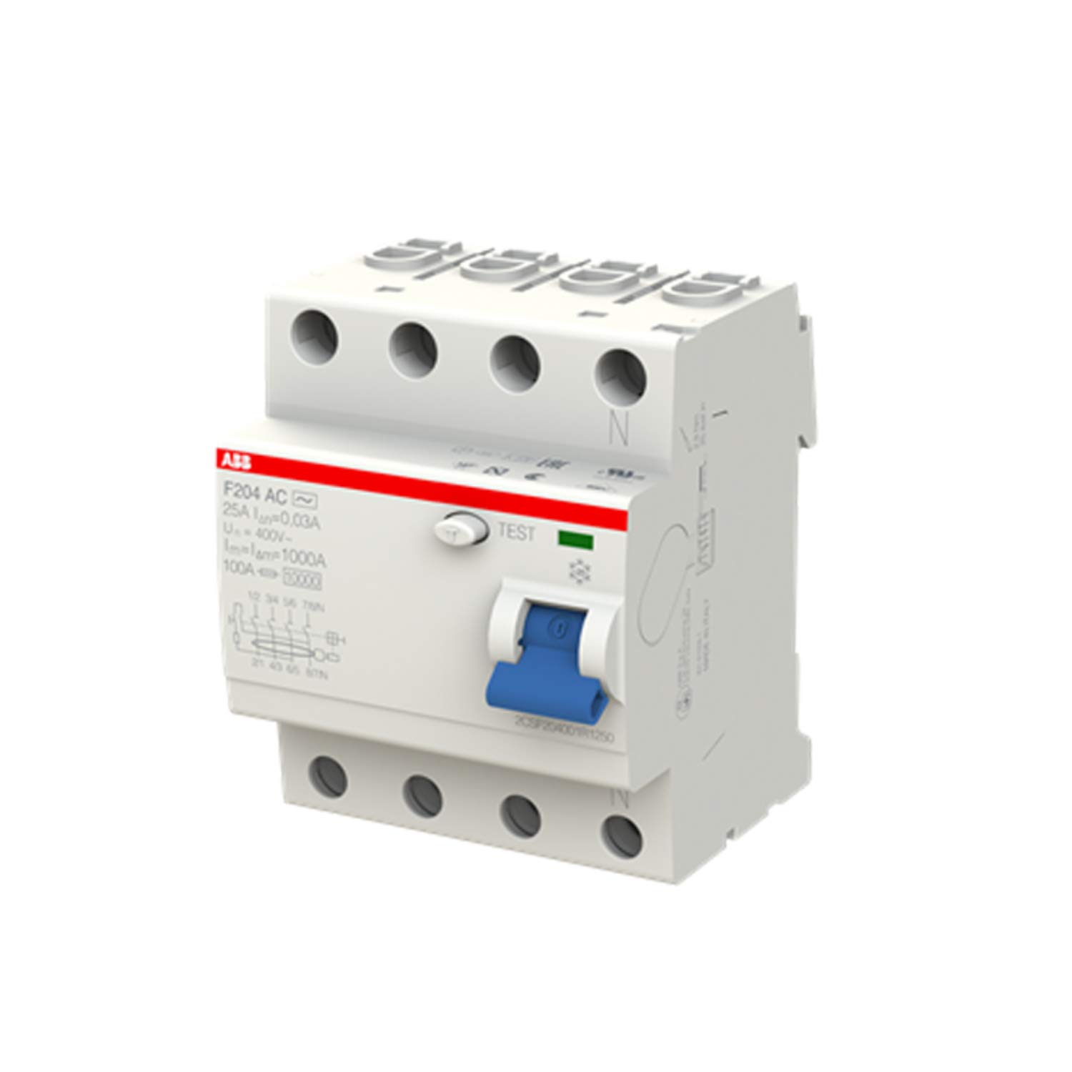 F204 AC 25A 30MA INTERR.DIFFERENZ. PURO 4P F42781