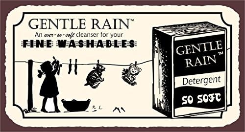 Gentle Rain Clothesline Vintage Metal Art Laundry Bath Retro Tin Sign