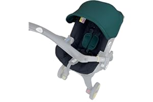 Feliliber Stroller Accessory Washing Kit Textile Set, Colorful Canopy & Water Resistance Soft Cushion Compatible with DOONA CAR SEAT Strollers (Olive Green)