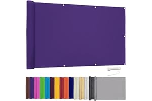 ZHhan Privacy Screen for Backyard Deck Patio Balcony Fence Porch Sun Shade PVC UV Protection Sun Wind 8 Days Delivered 14 Colors 20 Sizes 420D(Purple,3'x10')