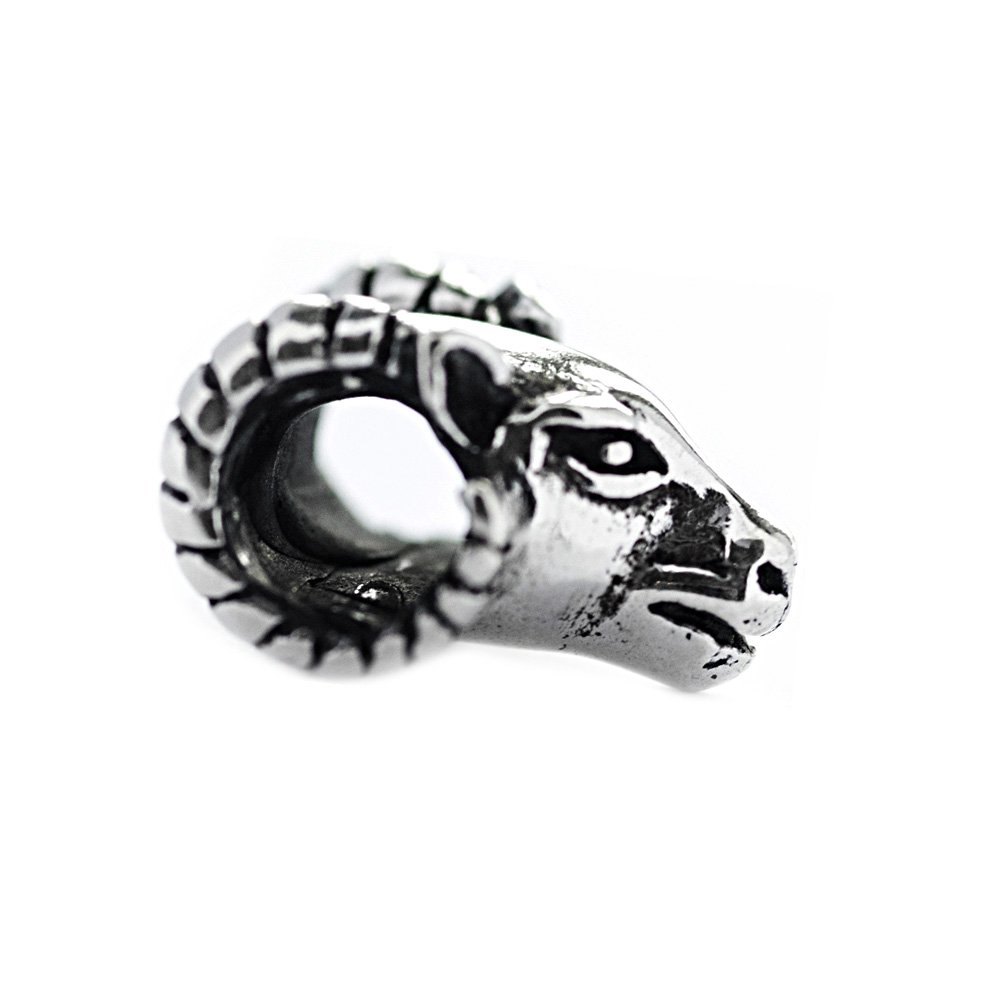 NKlaus Pendant Ram Big Ram's Head Hair Bead 925 sterling silver 6972