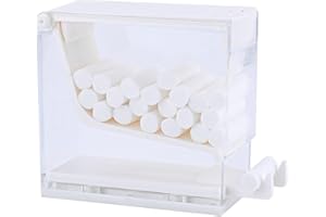 faruijie Dental Cotton Roll Dispenser Holder Organizer Hygienic Cotton Roll Divider Professional Clinic Home Use Transparent Press Type