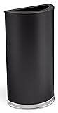 Safco Half Round Receptacle, Space-Saving Trash Can