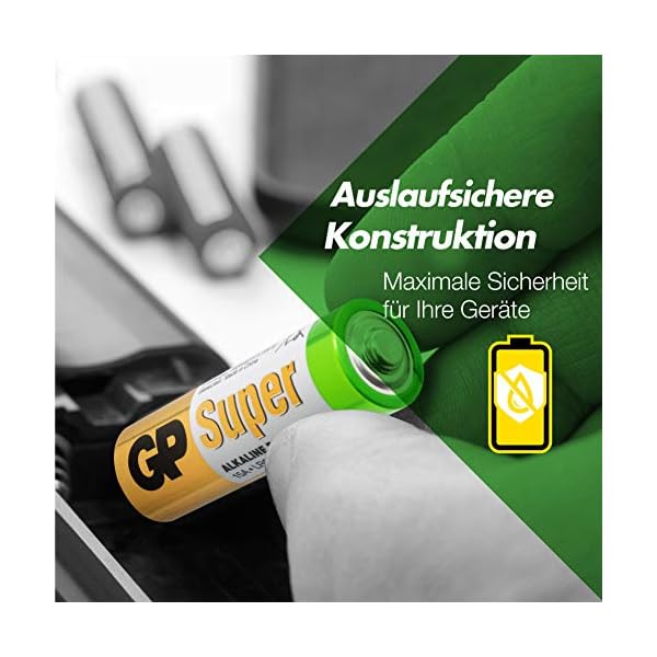 GP Batterien AA 1,5V Super Alkaline Longlife G-TECH Technologie, Vorratspack mit 80 Stück Mignon AA Batterien – Bild 5