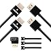 HDMI Cable 10ft HDMI Cord Ultra-Slim with 90 Degree HDMI Adapter & Cable Ties, 4K HDMI Cable High Speed for Ethernet, PS4, 1080P, Xbox One, 3D, PC-2 Pack by PERLESMITH