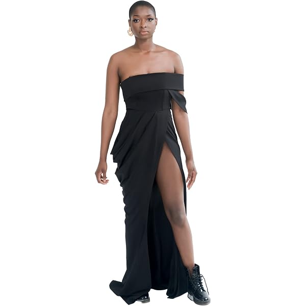 Amazon.com: Xscape Long Scuba Crepe One Shoulder Strap Black 8 : Clothing,  Shoes & Jewelry