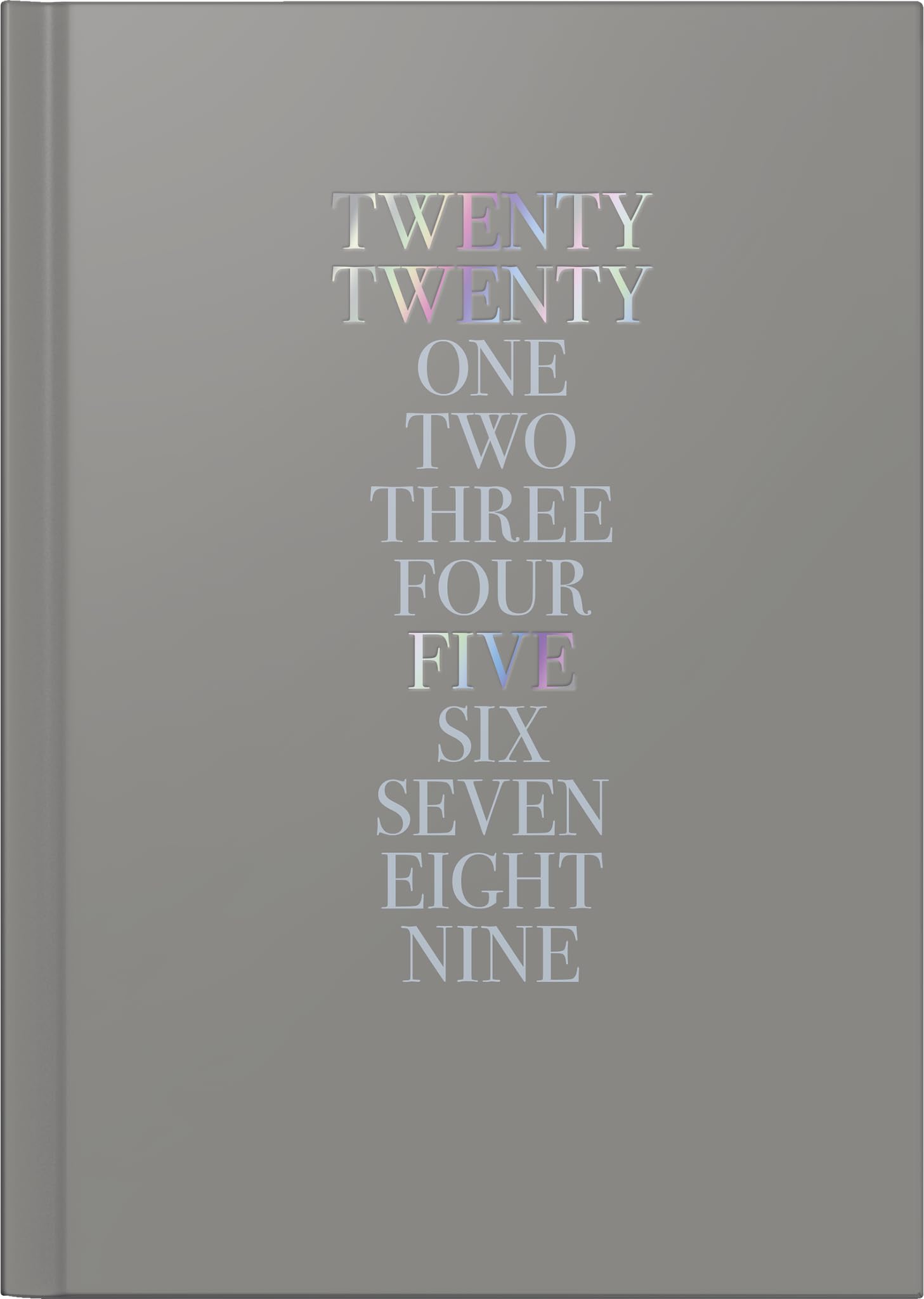 rido/idé Futura 2 Book Calendar (2025) ''Iridescent'', 2 Pages = 1 Week, A5, 176 Pages, Balacron Cover, Dark Grey, Yearly Planner