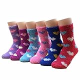 Premium Women's Winter Socks By Ywjiepan - Extremely Thick & Soft Design, Incredibly Warm & Comfortable Hiking Socks, Cute & Adorable Patterns, Ideal Christmas Or Valentine's Day Gift - 6-Pack