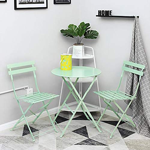 Zhyaj Gartenmöbel Terrassengarnituren/Zusammenklappbarer Tisch Und Stühle, 3 Stück Kleine Wetterfeste wasserdichte…