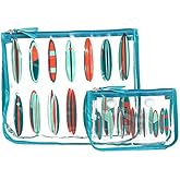 Bogg Bag Clear Designer Zipper Insert (Set of 2) Travel Organizer Storage Pop In (Surf Boards)