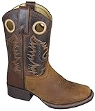Smoky Mountain Children Marshall Square Toe Western Cowboy Boots Distressed Brown