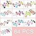Boao 64 Pieces Hair Clips Barrettes Animal Pattern Metal Snap Hair Pins Cartoon Design Hairpins for Girls Hair Accessories