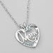 UEUC I LOVE YOU Mom Love Heart Necklace,925 Sterling Silver Rhinestone Necklace for Mom,Best Mom Necklace Gift for Mother