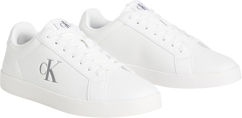 Herren Cupsole Sneaker Derby mit Logo, Weiß (Triple Bright White), 42
