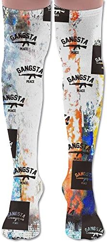 NEW Color Machine Gun Printing Spring Women Knee Warm Leggings Socks - Men's Sports Socks