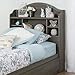South Shore Savannah 39'' Bookcase Headboard, Twin, Gray Maple