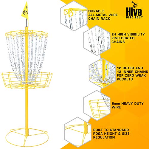 Hive Disc Golf Practice Basket Double Chains Pricepulse