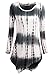 DJT Womens Tie Dyed Hankerchief Hemline Tunic Top Medium #17 Tie Dye_Coffee