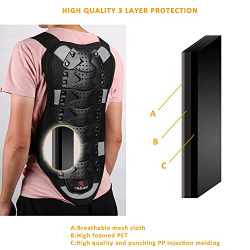 image for Ridbiker Motorcycle Armor Vest Chest Back Spine Protector Touring Moto