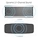 iDeaUSA Wireless 2.1 Channel Bluetooth Speaker with Stereo 2x 5W Drivers Dual Passive Radiators and 1x 10W Subwoofer, 2 Mode Equalizers, Portable with Built-in Microphone - Silver