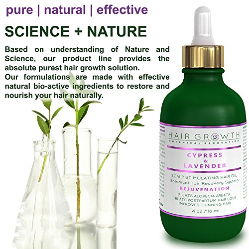 Cypress Lavender Natural Hair Growth Scalp Stimulating Treatment & Hair Rejuvenation Oil For