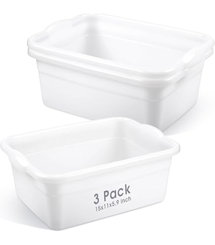Tribello Plastic Wash Tub Dishpan Basin And Foot Bath For Soaking Feet, Laundry Wash - 12 Quarts - View #3