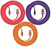 3PCS of HEAVY-DUTY Lightning to USB Sync Charger Data Cable Cord 6ft / 2m for iPhone 5s / 5c / 5, iPhone 6 / 6plus, ipad Air / Mini / iPod Touch 5 and Nano 7(orange-purple-red)