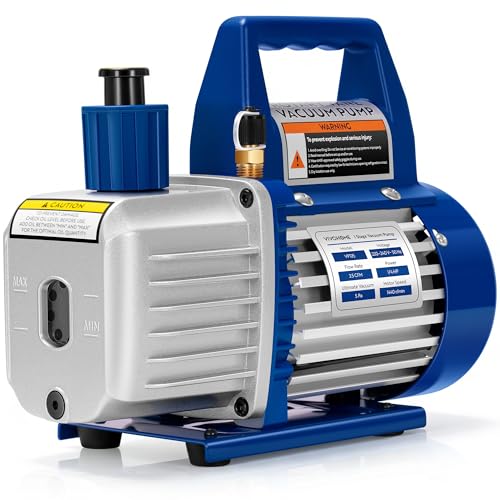 VIVOHOME Vacuum Pump 3.5CFM Single-Stage Vacuum Pump Single Stage Air Conditioning Vacuum Pump Set with Oil Bottle, Quiet Durable Low Maintenance for HVAC Car Cooling System
