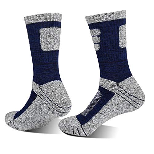 OBKJJ 5Pairs Men's Multi Performance Cushion Crew Socks for Outdoor Recreation Performance Trekking Climbing Socks - Thumbnail 5