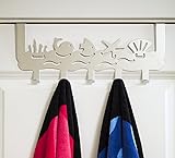 Ocean - Over the Door Organizer with 5 Hooks | Decorative Over the Door Hooks For Bedroom, Kids Room, Bathroom | Coats, Clothes, Towels, Robes | By Comfify (Mirror Finish)