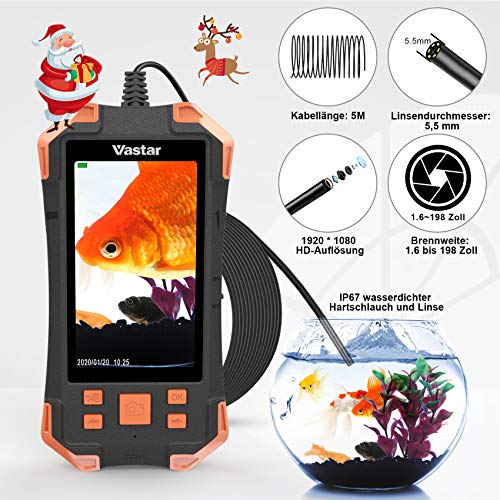 Vastar 1080P endoskopkamera, HD Kameraauflösung inspektionskamera, 4,3 Zoll IPS Farb LCD Monitor endoskop… – Bild 3