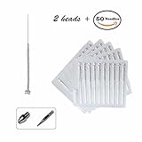 Pro Spot Eraser Needle Set Yartar Mole Removal Pen Needles 50 Fine Needles + 1 Big Needle + 1 Needle Base Skin Tag Remover Spot Pen Needles