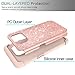 LeYi Compatible with Galaxy S7 Edge Case (Not Fit S7) with 2 Pack 3D PET Screen Protector, Bling Cute Girls Women Dual Layer Heavy Duty Phone Case for Samsung Galaxy S7 Edge 2016 Rose Gold