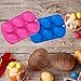 Medoore 4 Pack Easter Egg Shape Silicone Treat Mold, Easter Silicone Mold for Chocolate, Candy, Baking Muffin, Cupcake, Jello, Soap, Bath Bomb, Ice Cube